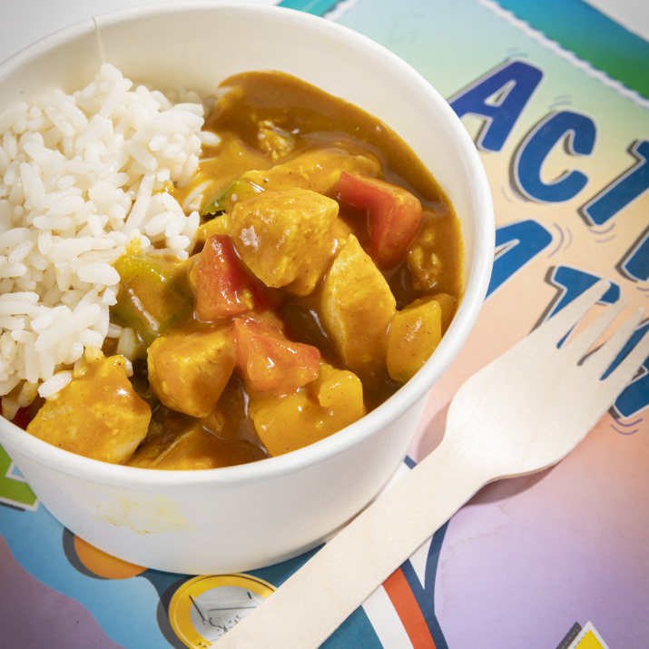 HOT Mega Yummy Chicken Curry, Peppers And Fluffy Rice 13